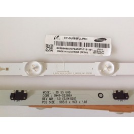 Tira led bn41-02386a sj141120 bn96-34718a lm41-00109y panel cy-gj055fllv1h extraido de television samsung ue55ju7000 