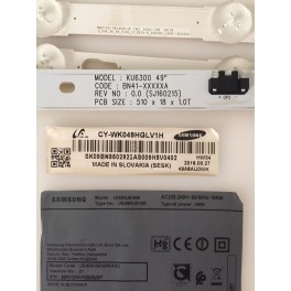 Tira led bn41-xxxxxa bn96-40782a (sj160215) lm-41-00334a panel cy-wk049hglv1h extraido de television samsung  ue49ku6100k