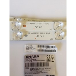 Tiras led rf-aj490e32-0601s-02 a2 tj85h8 r5718 panel lc.48u05g001 hw4951-04c extraido de tv sharp lc-49cfe6241e