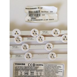 Tiras led 17db40a 17db40b cem-3-s 060s2b cem-3s 061s2b panel ves400unds-2d-r07 extraido de tv toshiba 40l3433dg