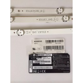 Kit tiras led 65uj63_uhd_a 65uj63_uhd_b 65uj63_uhd_c m1lb 15g1b 00229 eav63673007lgd panel nc650dge tv lg 65uj634v
