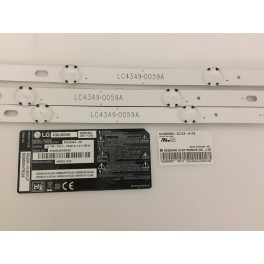 tiras led lc4349 0059a lc43490059a panel hc430dgg-sltl3-a11x tv lg 43uj634v
