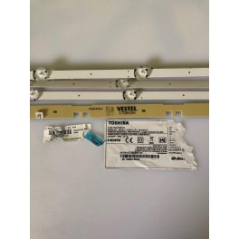 tiras led 17db43h tc26101b 261114r1 300953323 42j2a4a50540 30095322 41j2h4a80142 panel ves430undl-2d-n12 toshiba 43l3763dg