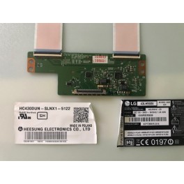 tcon 6870c-0532a 3806g1 extraido de tv lg 43lh590v panel hc430dun-slnx1-5122
