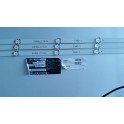 kit tiras de led tv lg 43lh590v 6916l-2743a panel lc430due(fj)(a1) 33cm-7led-3tiras