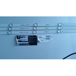 kit tiras de led tv lg 43lh590v 6916l-2743a panel lc430due(fj)(a1) 33cm-7led-3tiras
