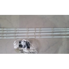 tiras de led tv lg 49uj620v panel sdl49wy(ld0-911) jl.d490a1330-001bs-m 4 tiras 10led