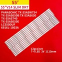 Tiras Led para PANASONIC TX-55AS650 6916l-1803a 7 TIRAS X 2 X 7LEDS  Panel Type LC550DUF 