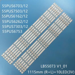 Tiras Led para PHILIPS 55 55PUS7503/12  6 TIRAS 5+5 LEDS  Panel Type LB55073V1_02 V0_01
